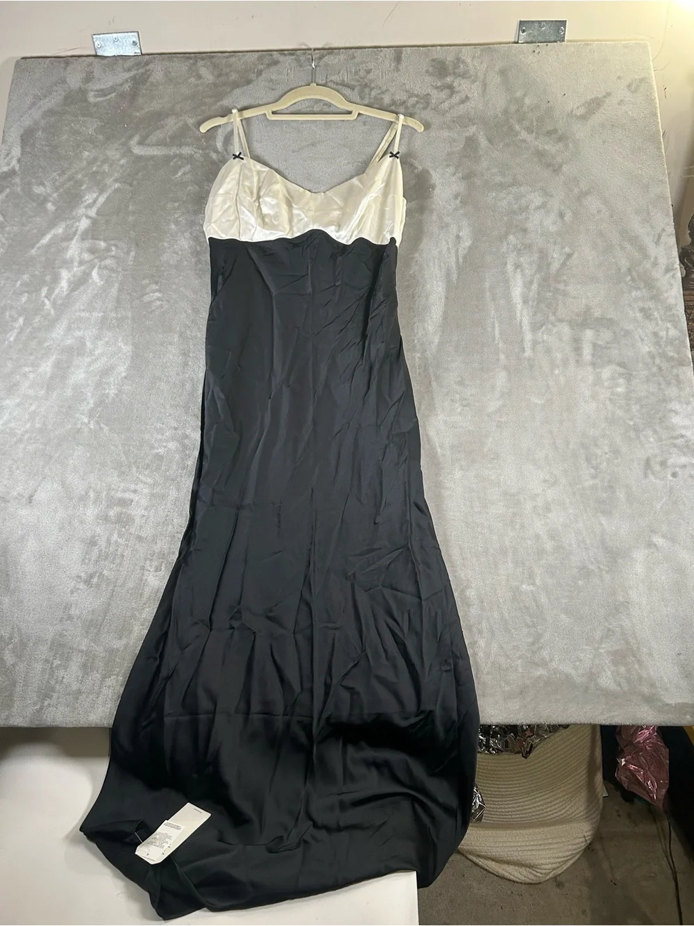 Abercrombie & Fitch NWT Julia Slip Bodice Black and White Maxi Slip Dress